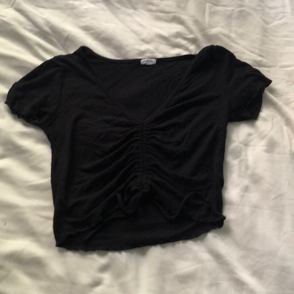 Garage- Rutched black crop top XS - Picture 2 of 2
